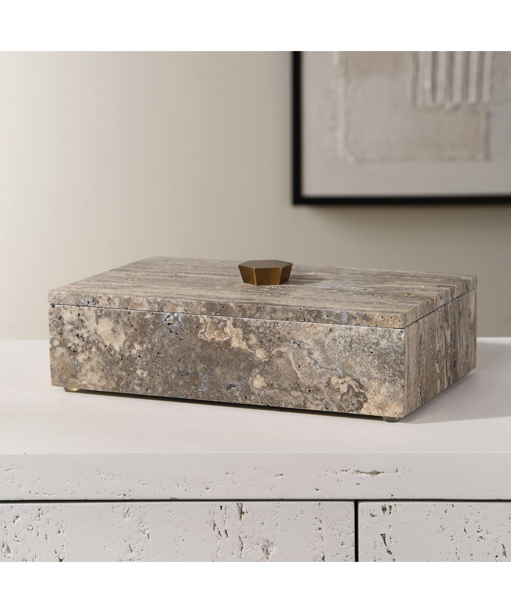 Griseus Travertine Stone Box