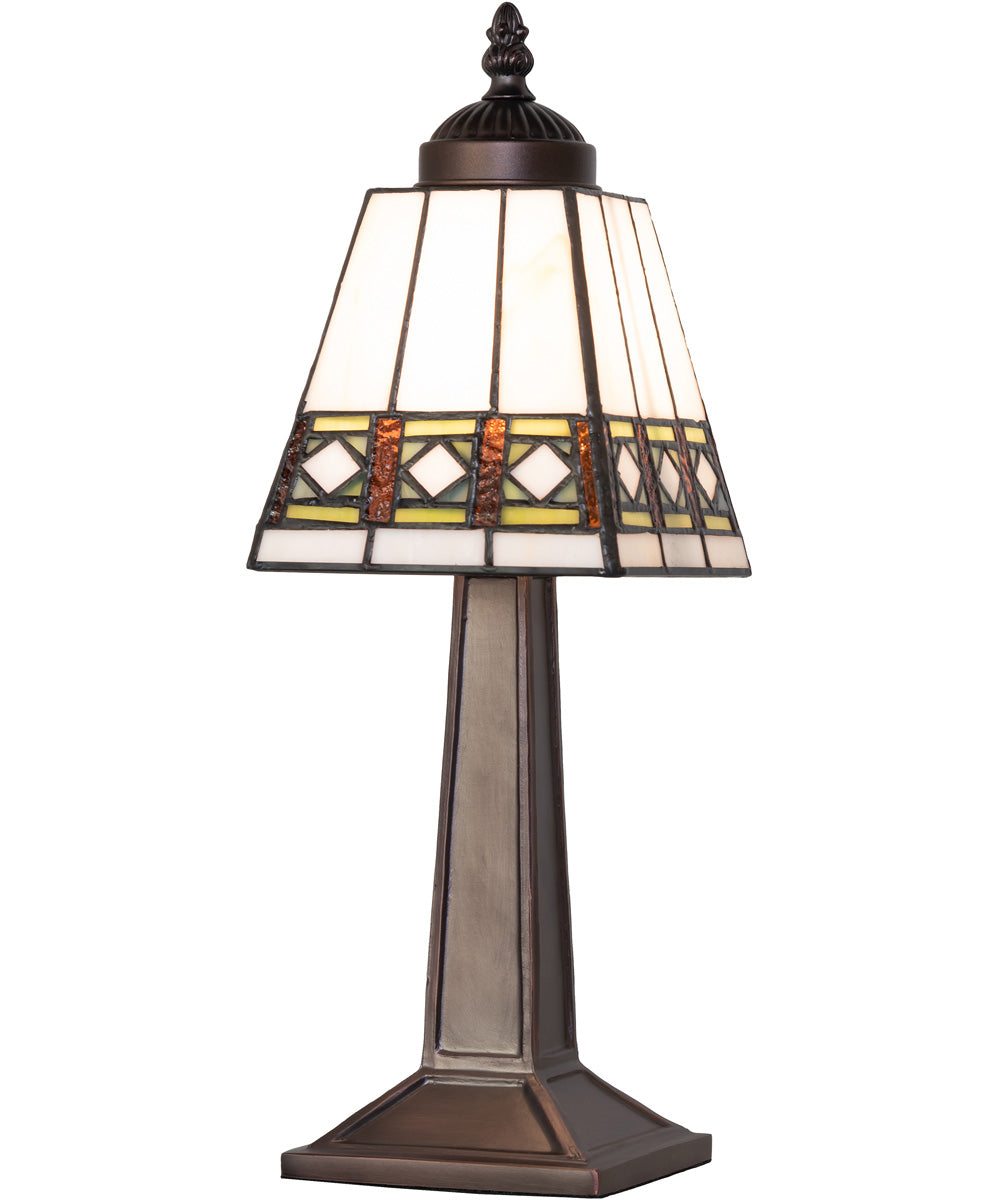 15" High Diamond Band Mission Mini Lamp