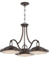 29"W Sawyer 3-Light Pendant Antique Brass
