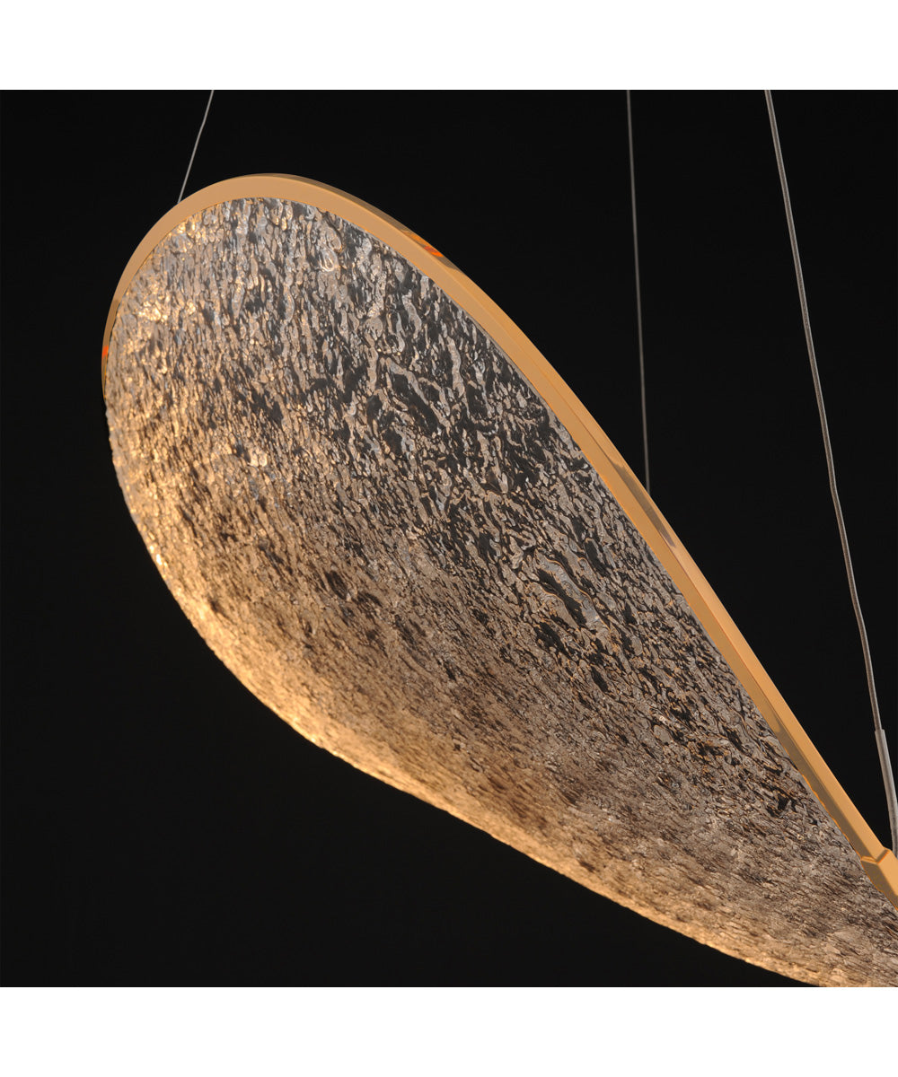 Moonscapes Single LED Pendant Brushed Champagne