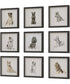 Loyal Companion Framed Dog Prints, Set of 9