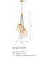 Liana 4 Light Chandelier Brushed Gold