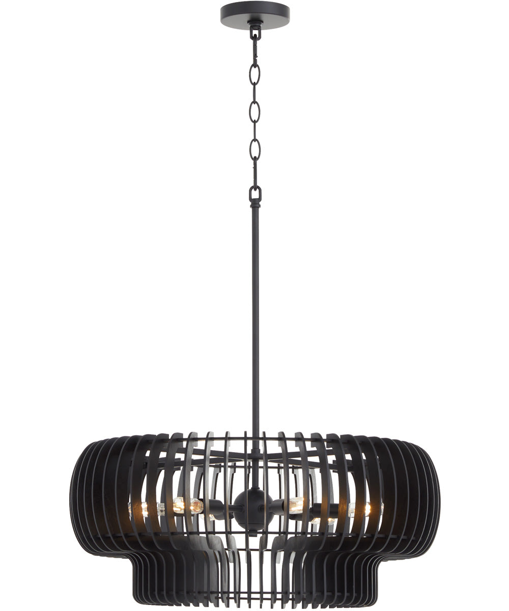 Harrelson 6-light Pendant Matte Black