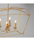 Plumette 8-Light Linear Pendant Gold Leaf