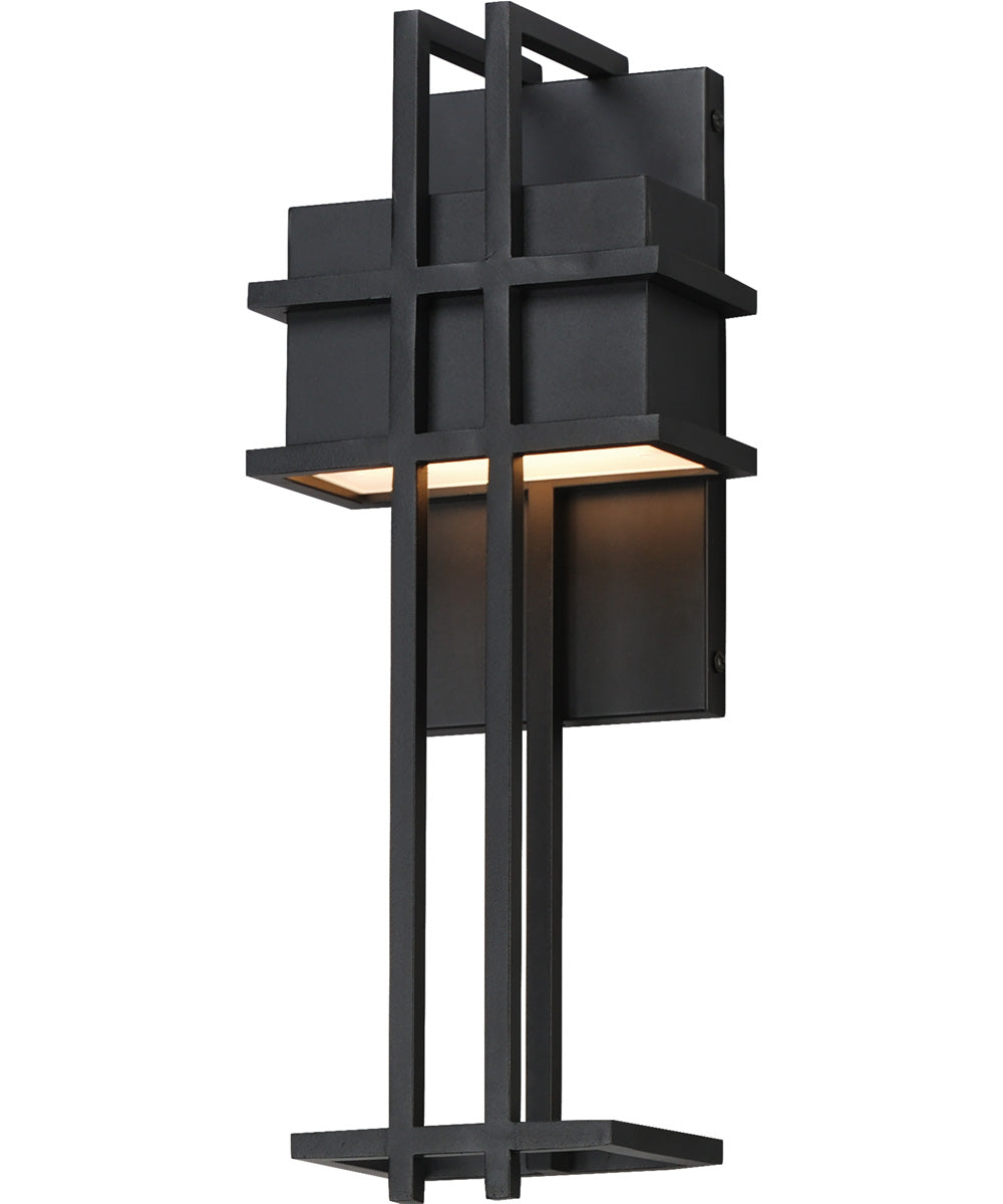 Prairie 17 inch LED Outdoor Wall Sconce Black
