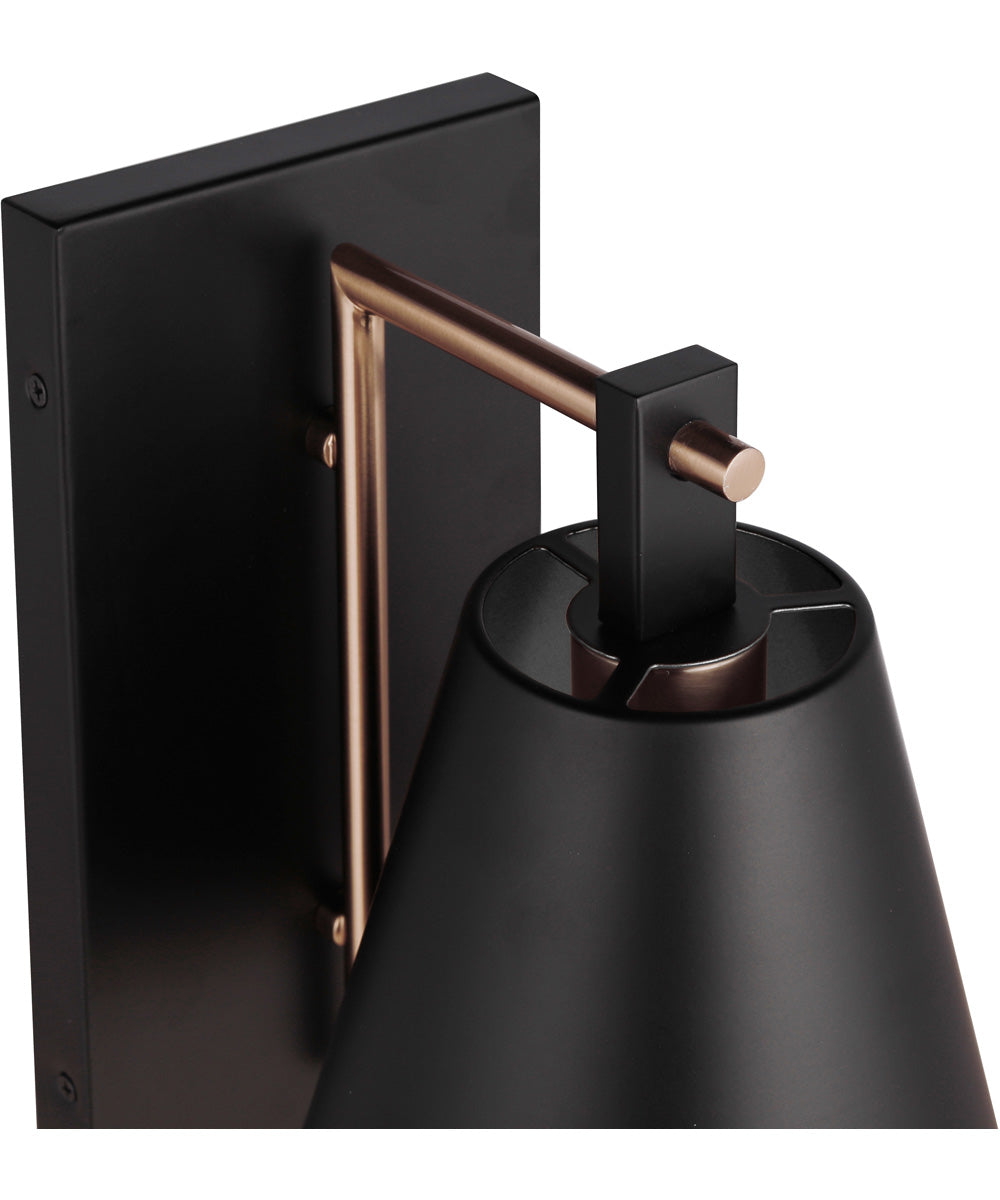 Blake 1-Light Lighting Flat Black/Satin Brass