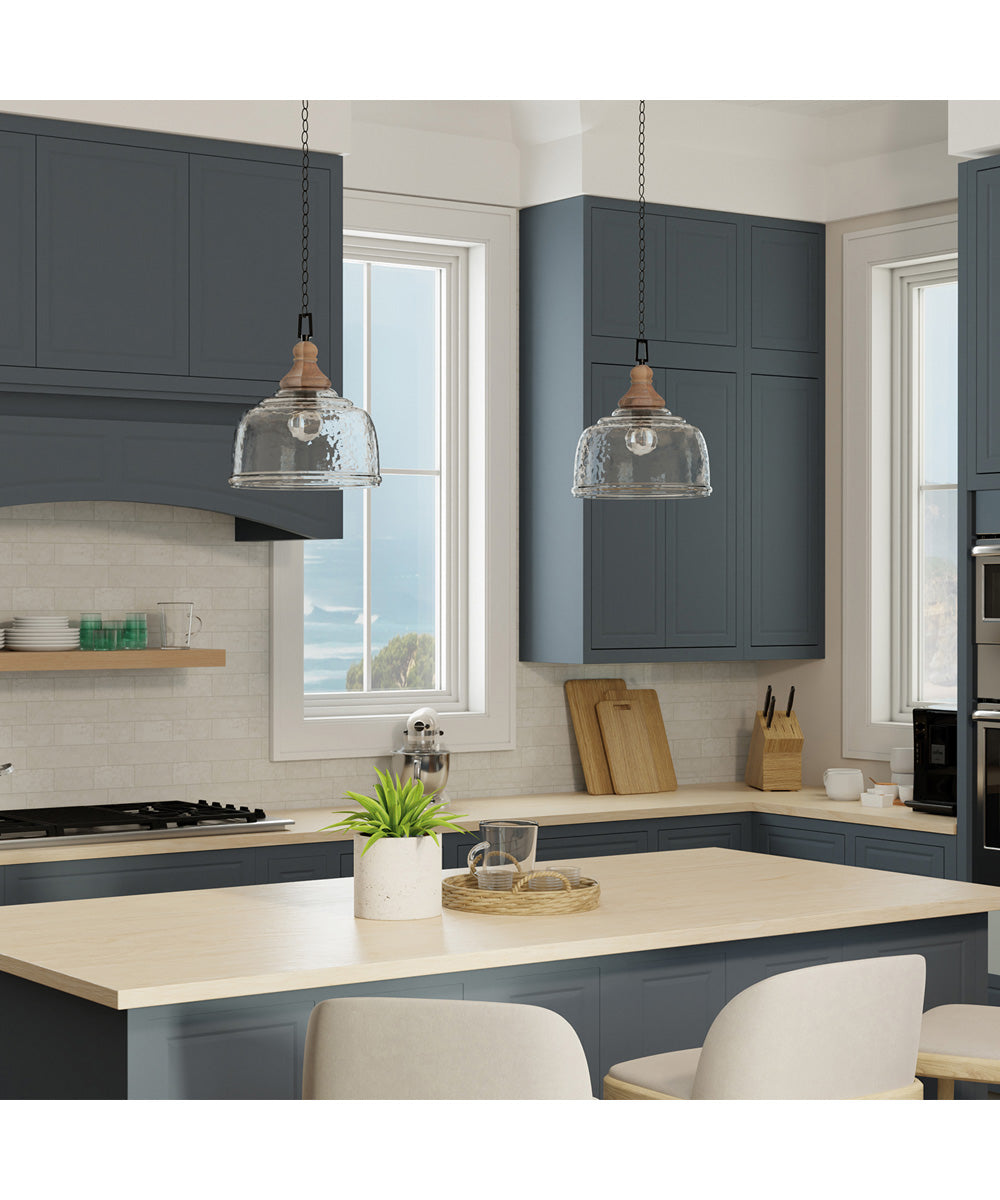 Julian 1-Light Pendant Grey Wash and Iron Silk