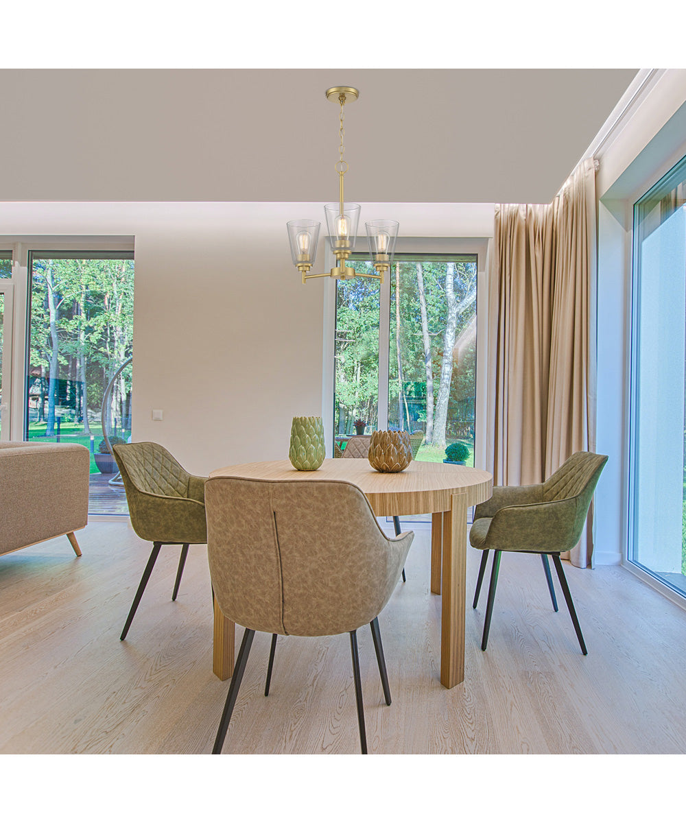 Westin 3 Light Chandelier Brushed Gold