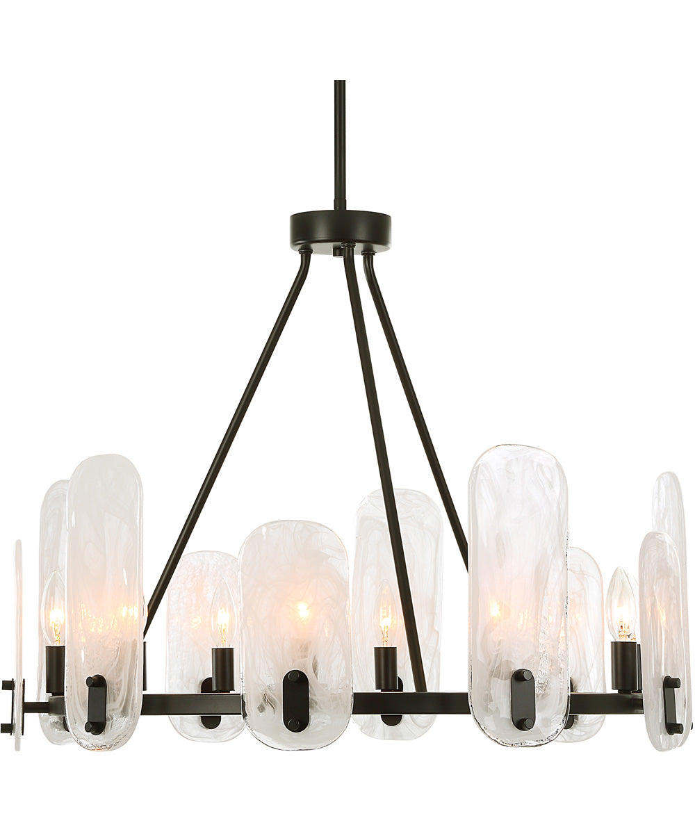 Ellipse 10 Light Dark Bronze Chandelier