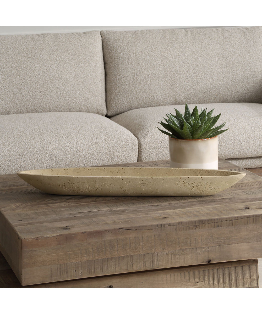 Vessel Cast Ivory Canoe Bowl