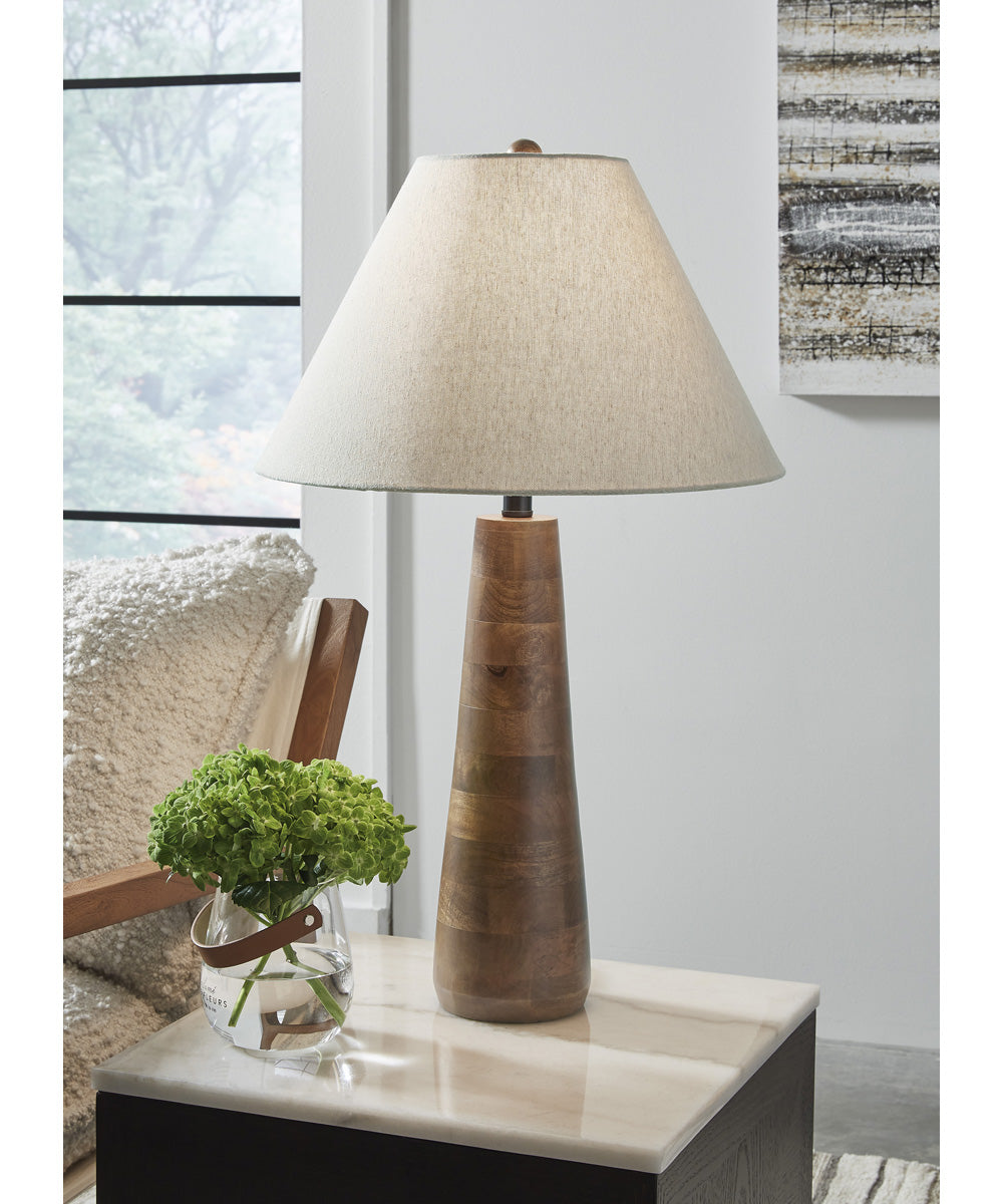 Danset Wood Table Lamp Brown