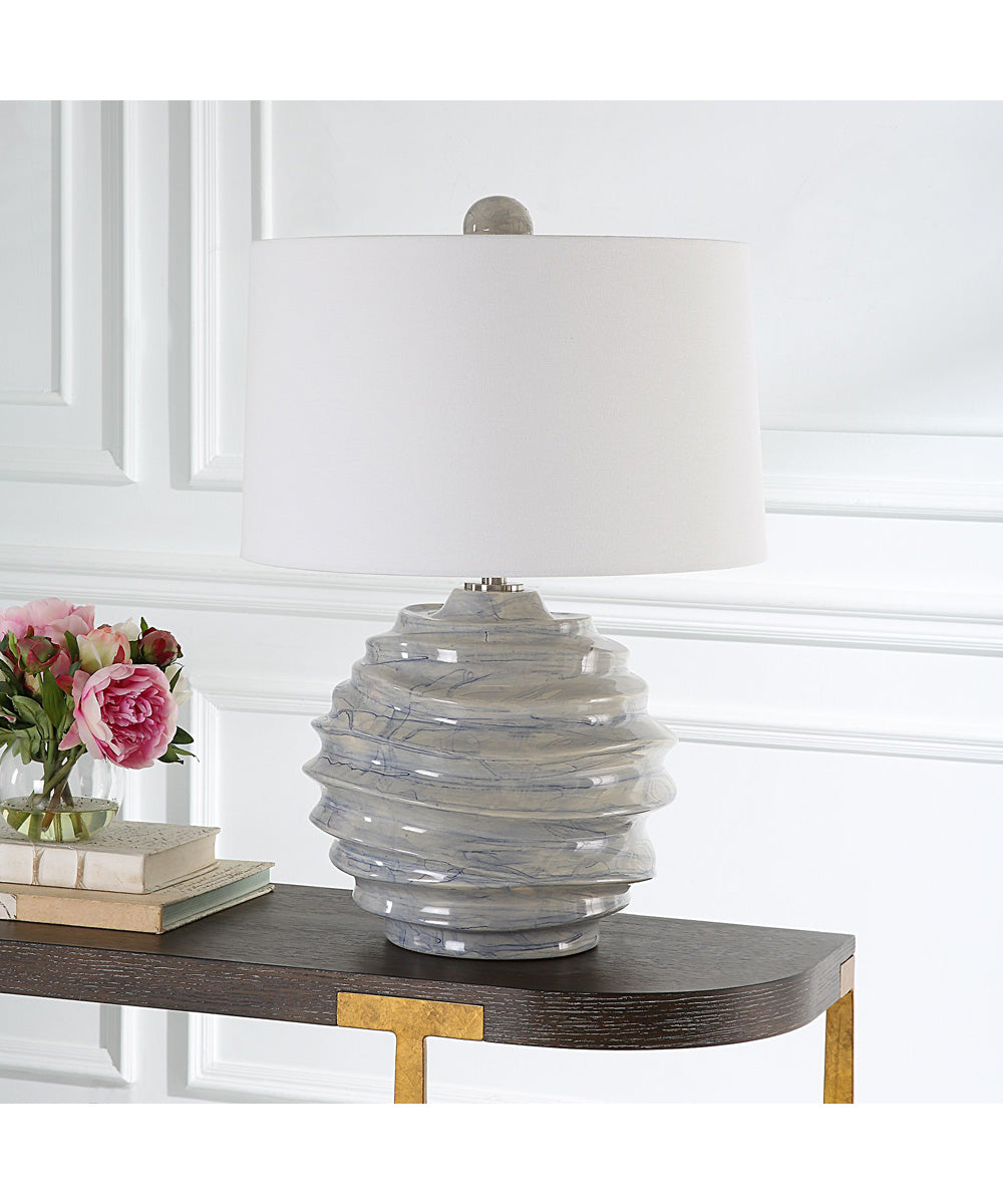 Waves Blue & White Accent Lamp