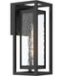 Shaw 15 inch 1 Light Outdoor Wall Light with Clear Glass Textured Black