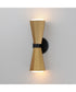 Rizzo 2-Light Wall Sconce Black / Antique Brass