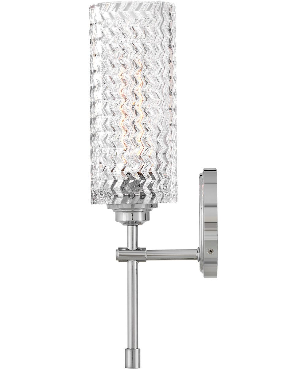 Elle 1-Light Medium Single Light Sconce in Chrome