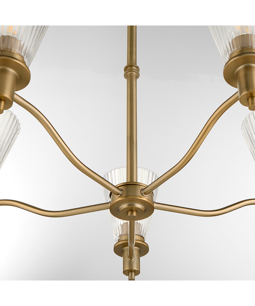 Lawton 5-light Chandelier Brushed Brass