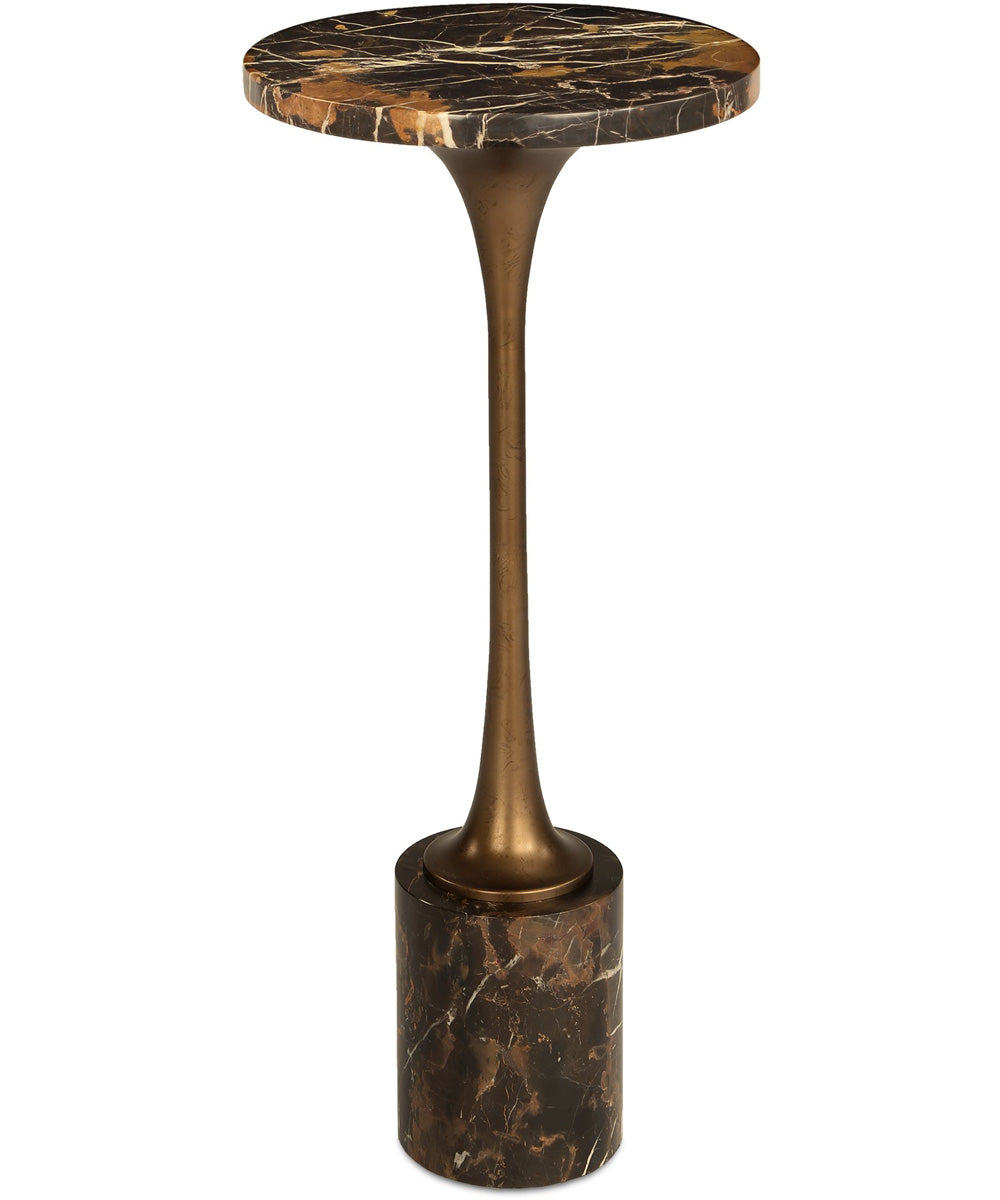Karnes Dark Marble Drink Table
