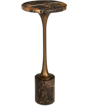 Karnes Dark Marble Drink Table