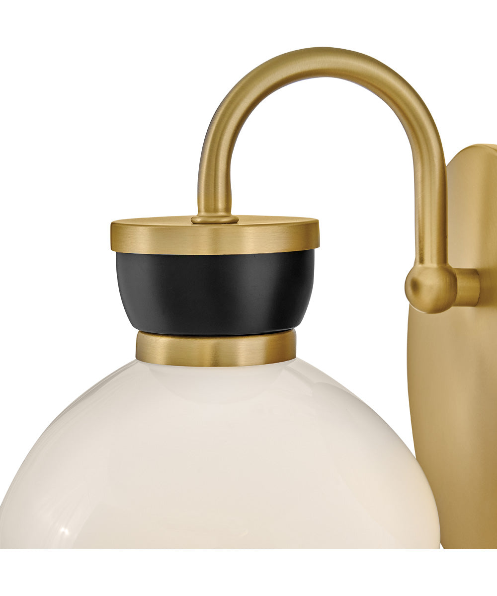 Lucy 1-Light Small Single Light Sconce in Lacquered Brass