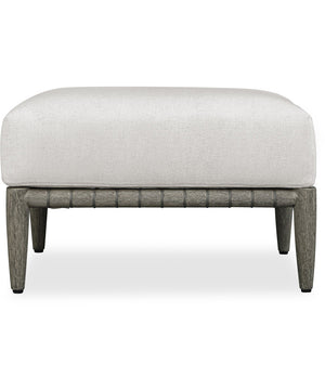 Borneo White Cushion Outdoor Ottoman