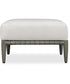 Borneo White Cushion Outdoor Ottoman