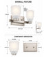 15"w Vionnet 2-Light Bath Light Brushed Nickel Finish with Satin Etched Glass Shade