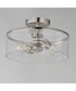 Livingston 2-Light Semi-Flush Mount Satin Nickel