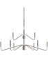 Pilar Two-Tier 9-Light Chandelier Brushed Nickel