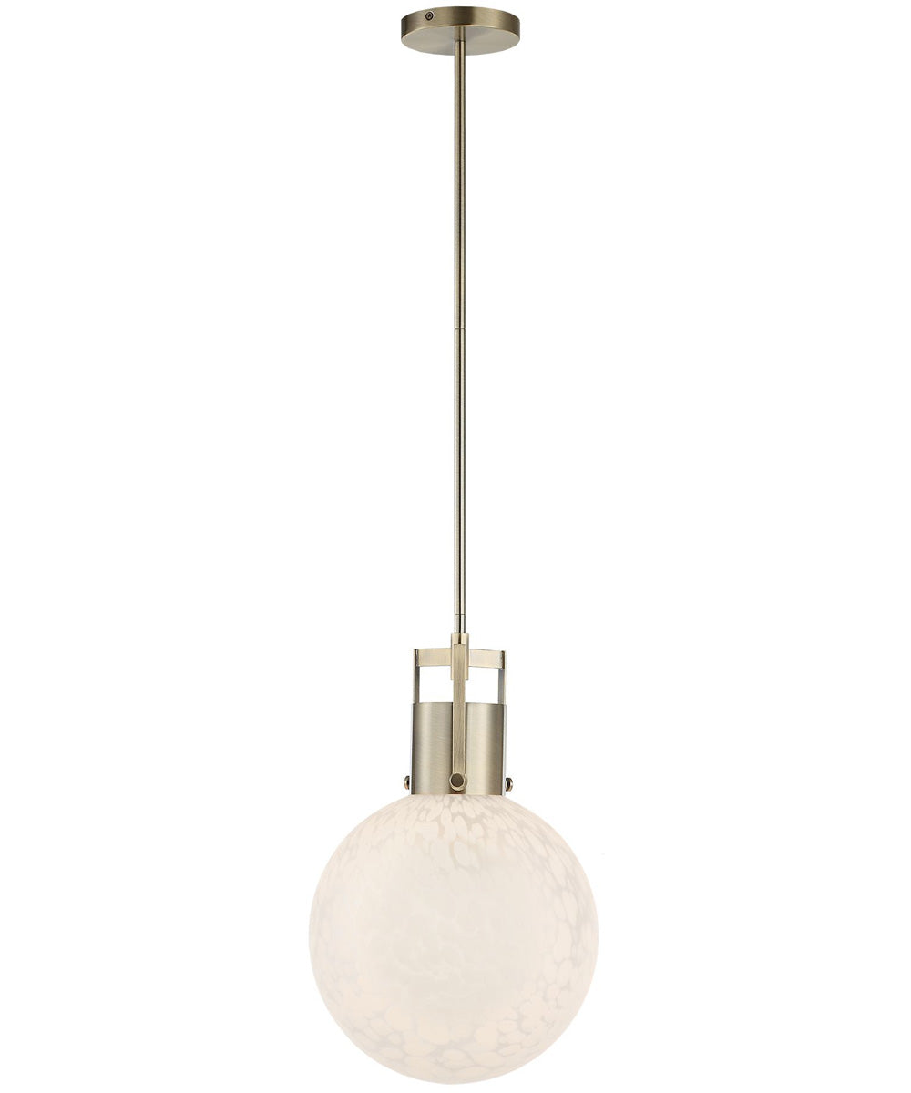 Huch 1 Light White Glass Pendant