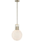 Huch 1 Light White Glass Pendant