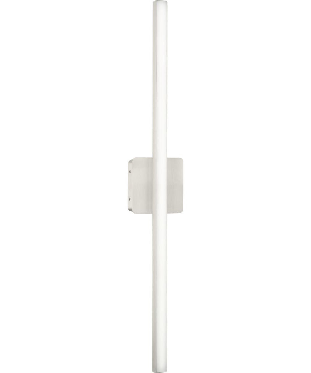 Phase 4 32 in. Large Modern Integrated 3CCT Integrated LED Linear Vanity Light Brushed Nickel