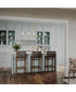 Mack 5-Light Linear Chandelier with Layered Glass Shades Brushed Gold