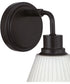 Pleated II 1-Light Lighting Flat Black