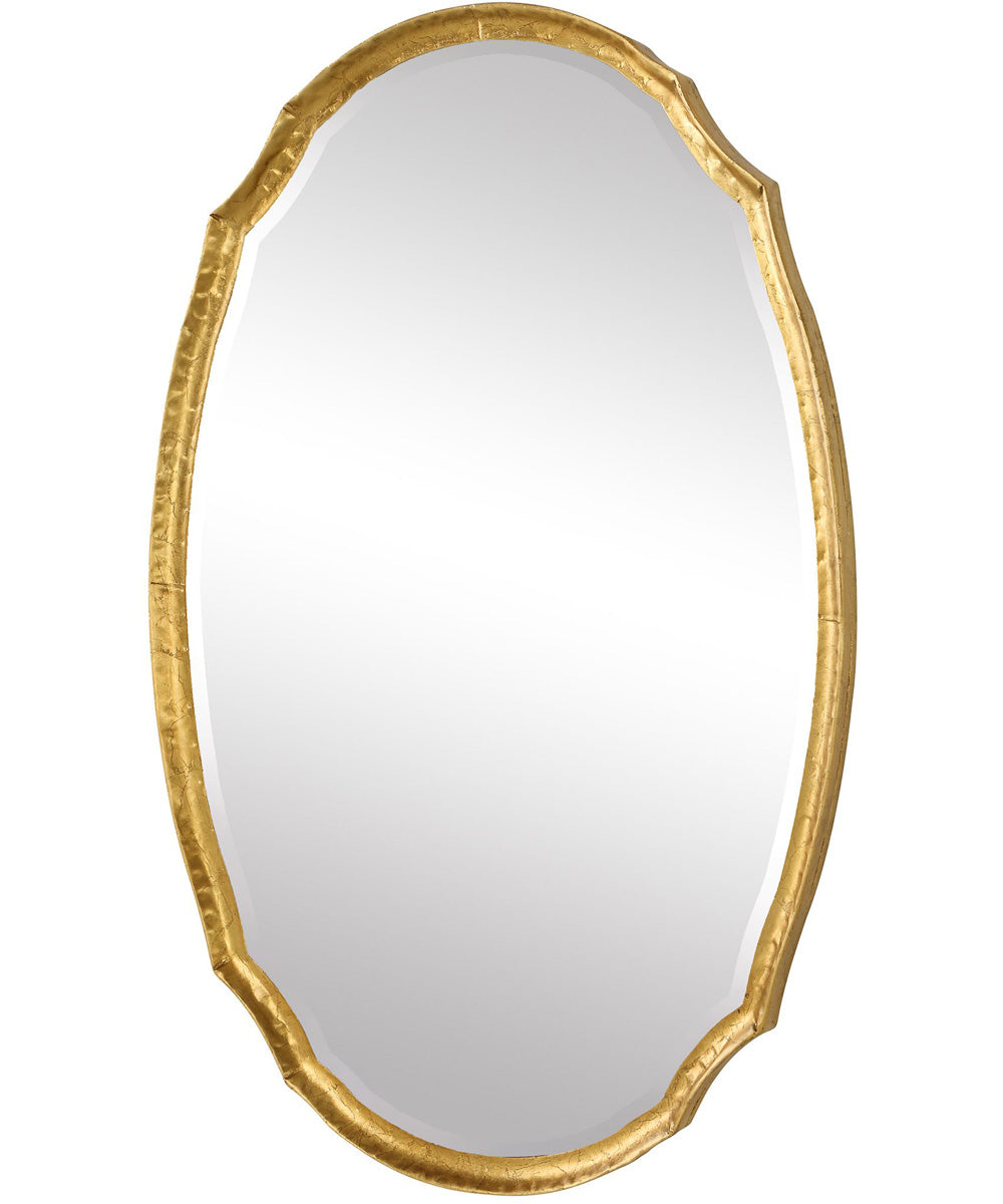 24x36" Wall Mirror Lightly Antiqued Gold Leaf