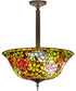 16" Wide Tiffany Rosebush Pendant