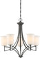 26"W Chester 5-Light Chandelier Iron Black