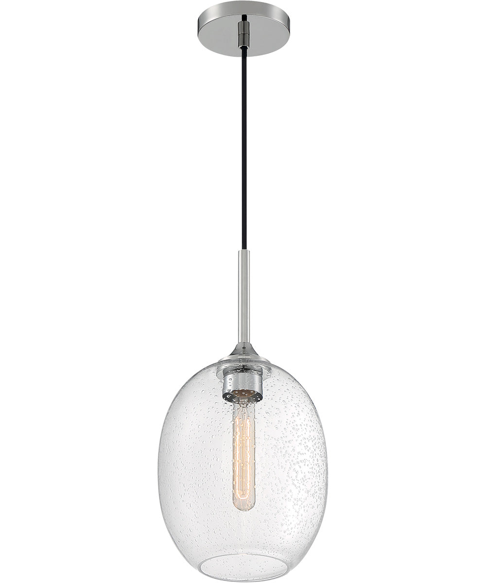 8"W Aria 1-Light Pendant Polished Nickel
