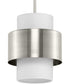 Silva 1-Light White Linen Shade Pendant Brushed Nickel