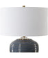Moher Glossy Blue Table Lamp