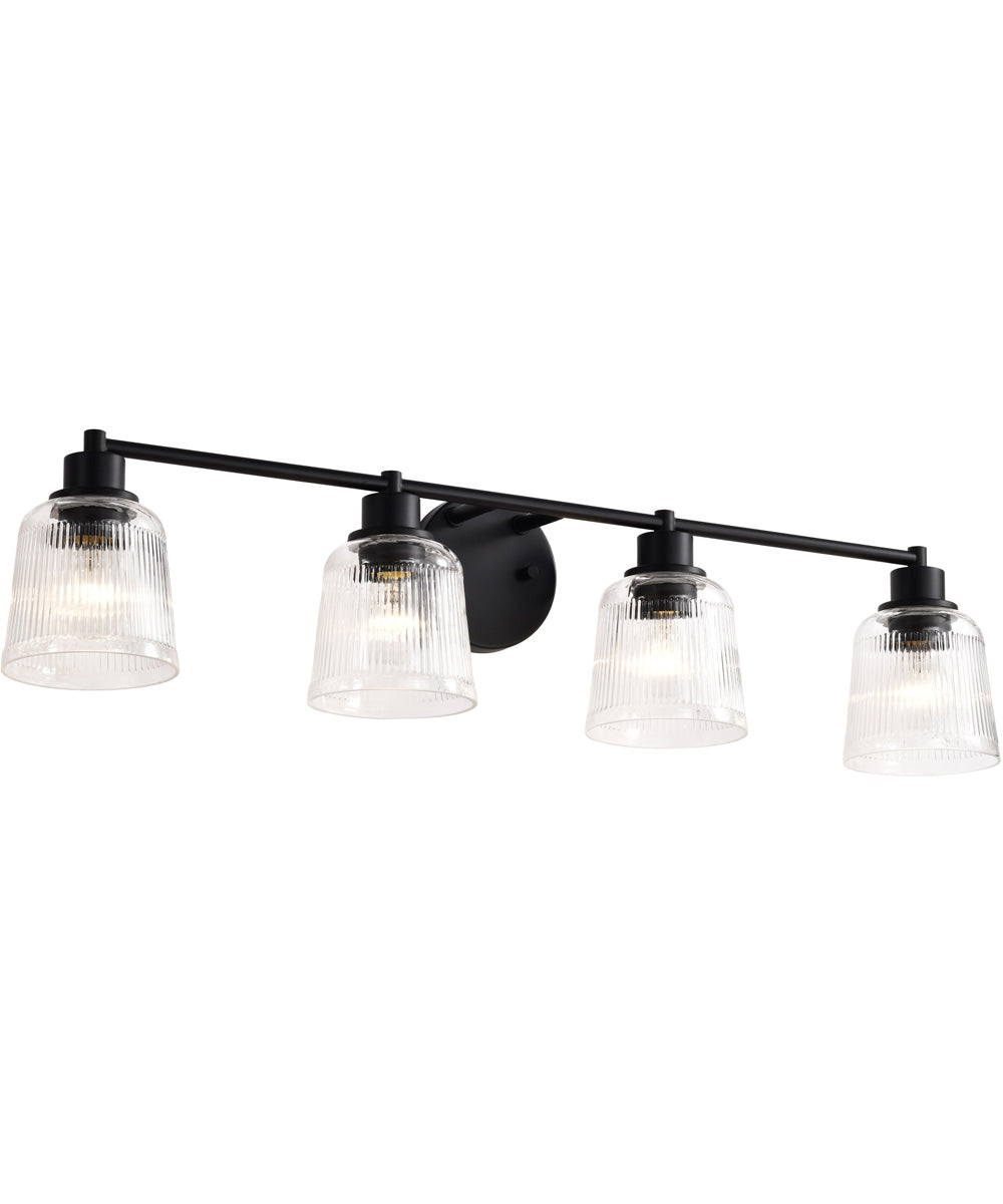 Grayson 4-Light Vanity & Wall Matte Black