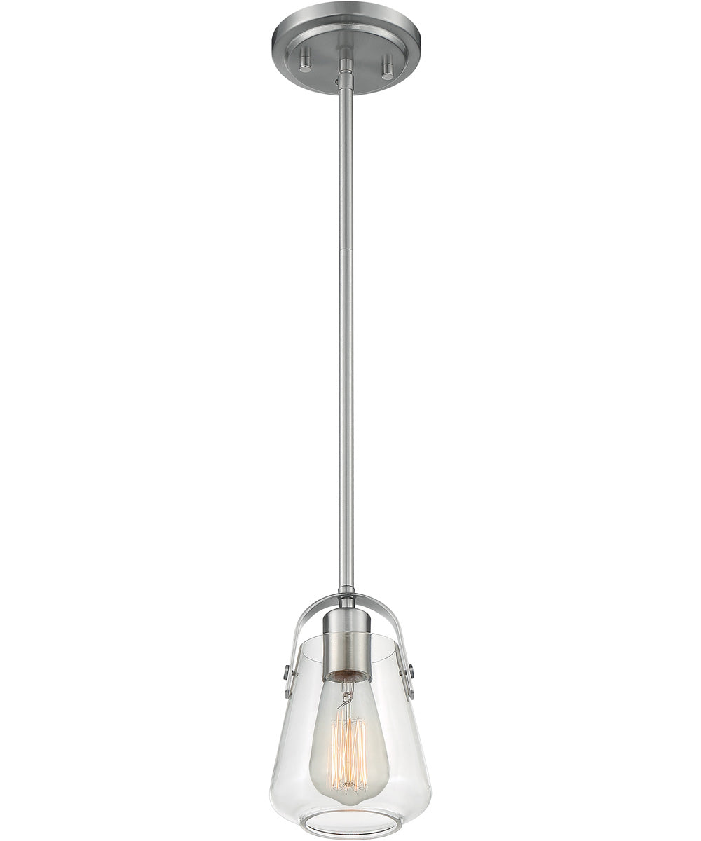 5"W Skybridge 1-Light Pendant Brushed Nickel