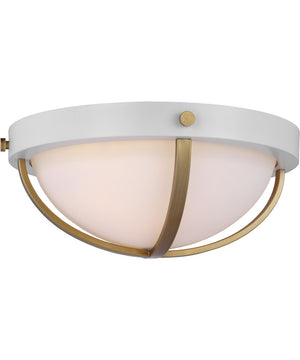 Lincoln 2-Light Close-to-Ceiling Matte White