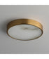 Slab 7 inch LED Alabaster Flush Mount Natural Aged Brass