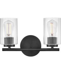 Leta 2-Light Small Two Light Vanity in Black