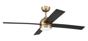 Kelsey 52" 4-blade Indoor Ceiling Fan 1-Light Fan Satin Brass