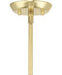 Clarion 1-Light Etched White Pendant P500429 Satin Brass