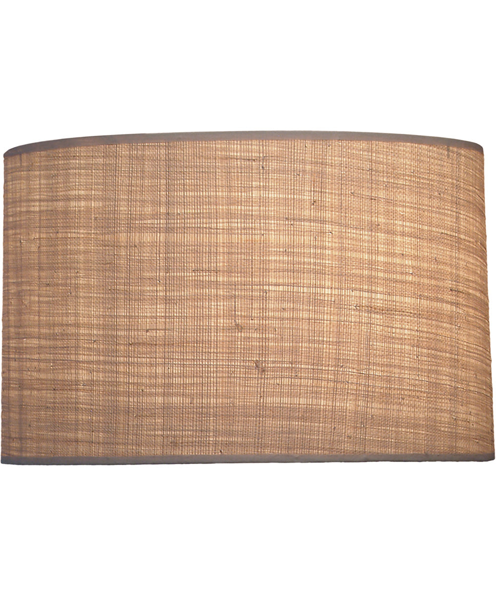 15x15x10 Natural Raffia Drum Hardback Lampshade
