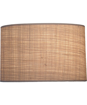 15x15x10 Natural Raffia Drum Hardback Lampshade