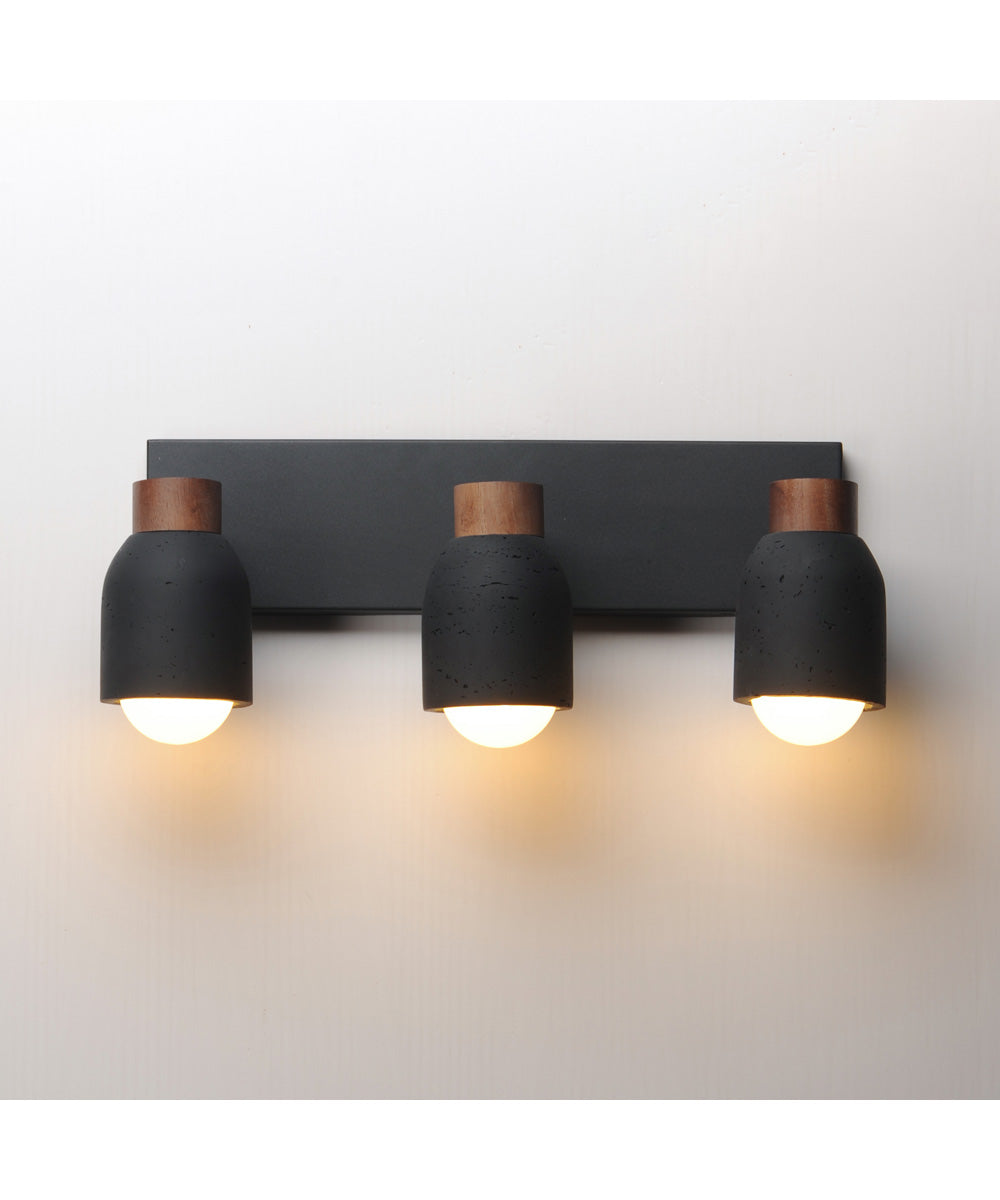 Pompeii 3-Light Bath Vanity Lava / Black
