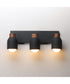 Pompeii 3-Light Bath Vanity Lava / Black
